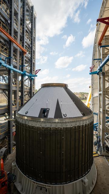 NASA image: SLS Payload Adapter Moved for Testing at NASA Marshall